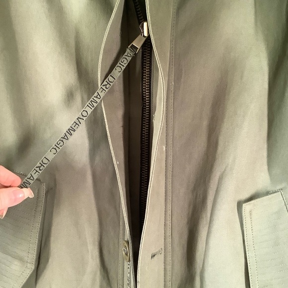 RAMY BROOK Sequin Utility Jacket Celia Grunge Streetwear Oversized Army Green S - Picture 7 of 16